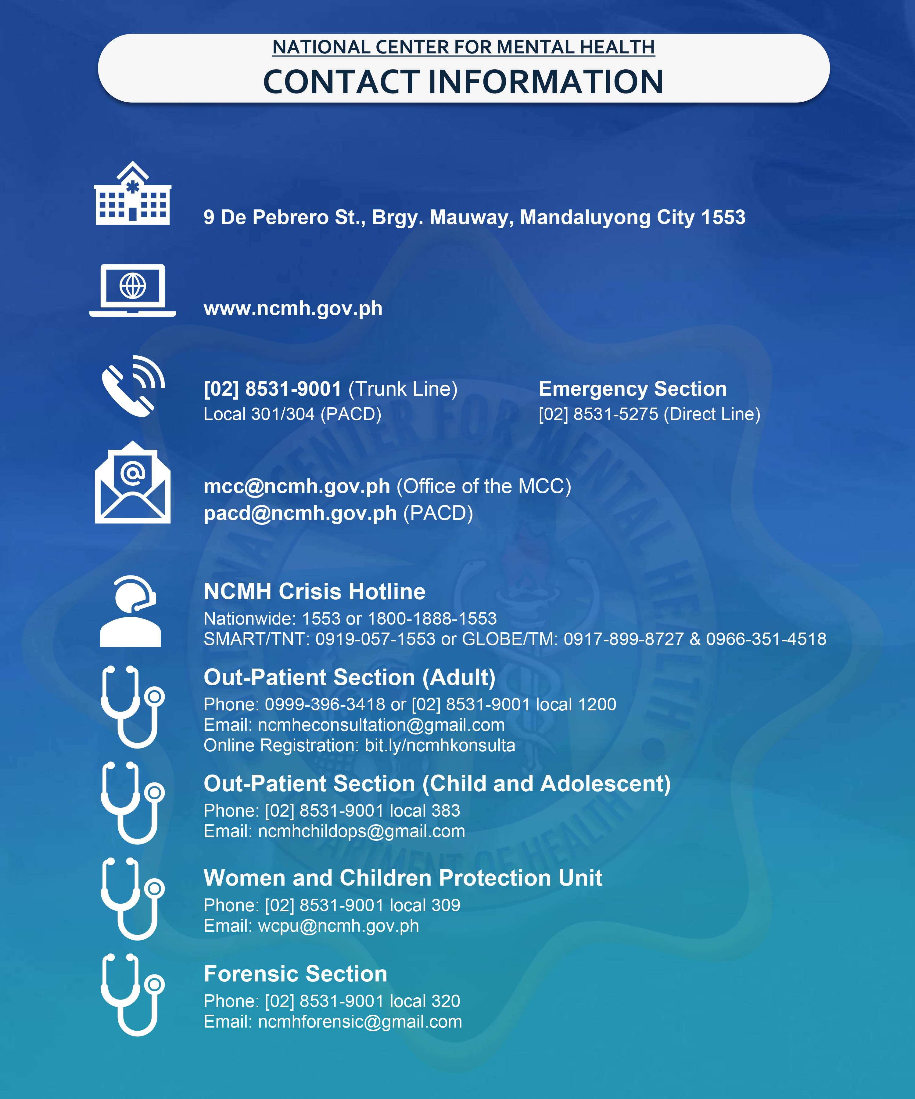 ncmh contact information 2024
